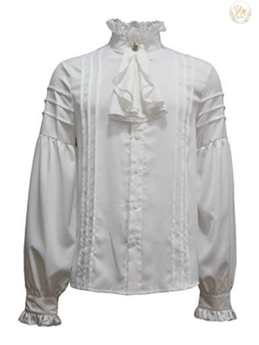 Mens Pirate Shirt Renaissance Victorian Gothic Costume Chiffe